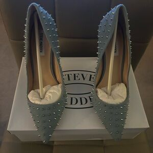 Steve Madden Teal Studded Heels
